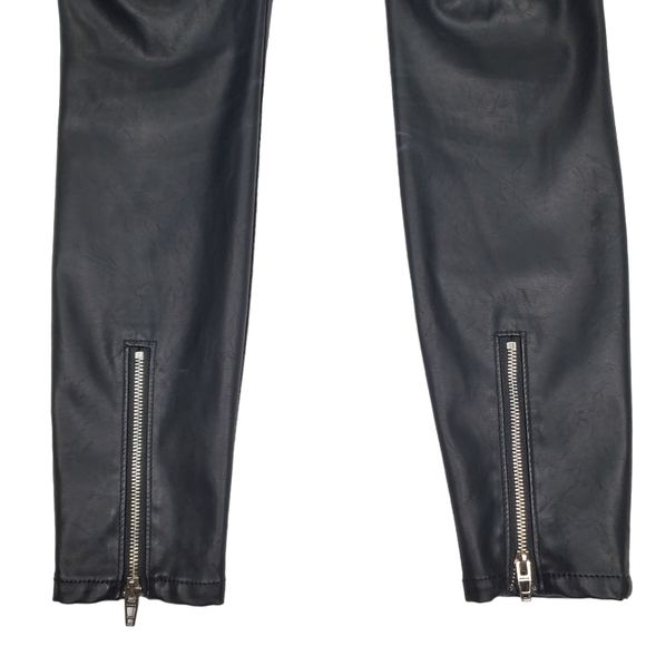 BlankNYC The Bond Black Vegan Leather / Faux Leather Skinny Pants Size 25 - Picture 11 of 15
